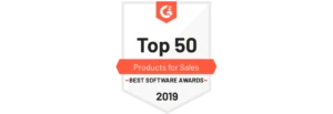 Aviso in G2 Crowd Top 50 Best Products for Sales for 2019