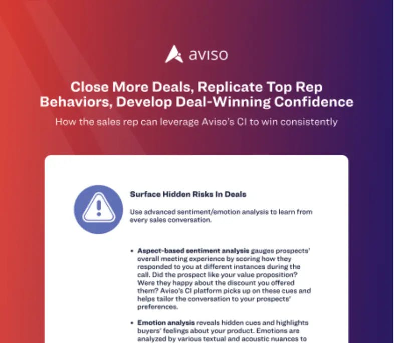 Close More Deals, Replicate Top Rep Behaviors, Develop Deal-Winning Confidence