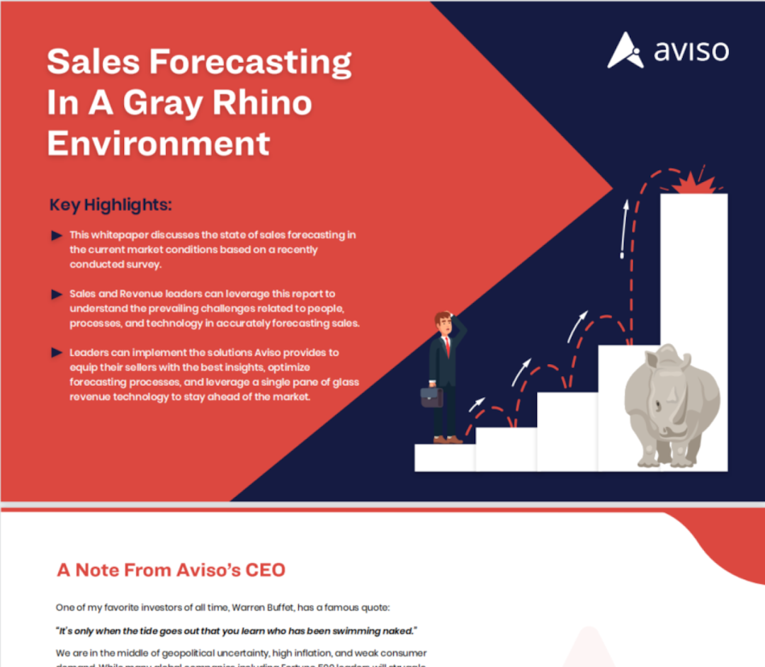 Sales Forecasting In A Gray Rhino Environment